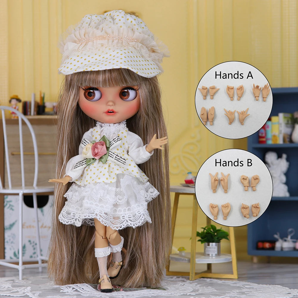 ICY DBS blyth doll 1/6 BJD Joint body Tan skin Matte Face 30cm on sale special price toy gift Anime Girl SD