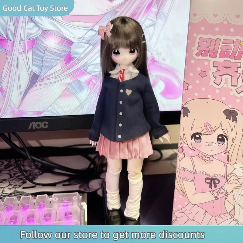 Don'T Touch My Bangs Series Smart Doll 1/6 Bjd Blind Box Ball Jointed Doll Mystery Box With Hair Figures Model Toy Diy Pose