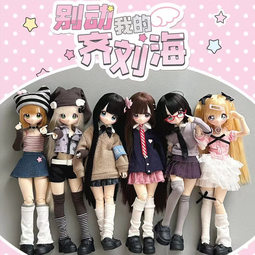 Don'T Touch My Bangs Series Smart Doll 1/6 Bjd Blind Box Ball Jointed Doll Mystery Box With Hair Figures Model Toy Diy Pose