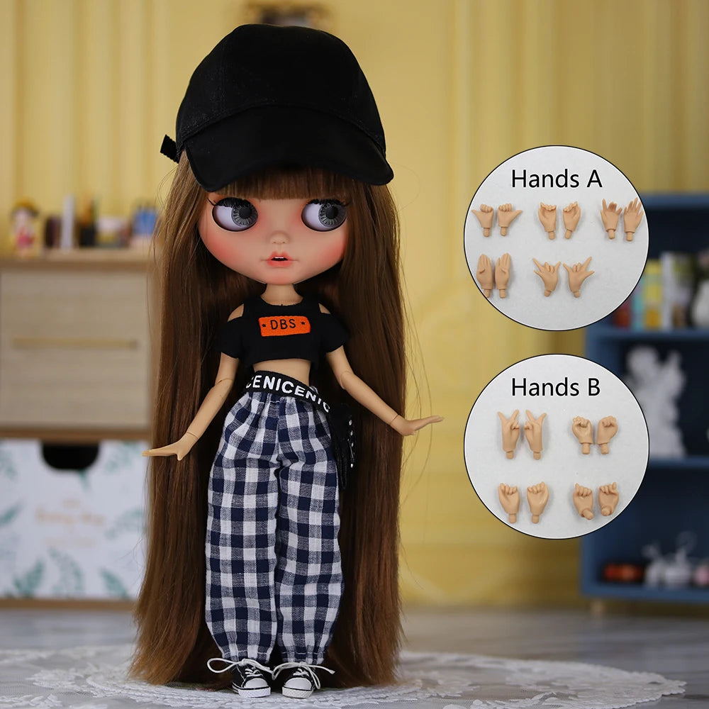 ICY DBS blyth doll 1/6 BJD Joint body Tan skin Matte Face 30cm on sale special price toy gift Anime Girl SD