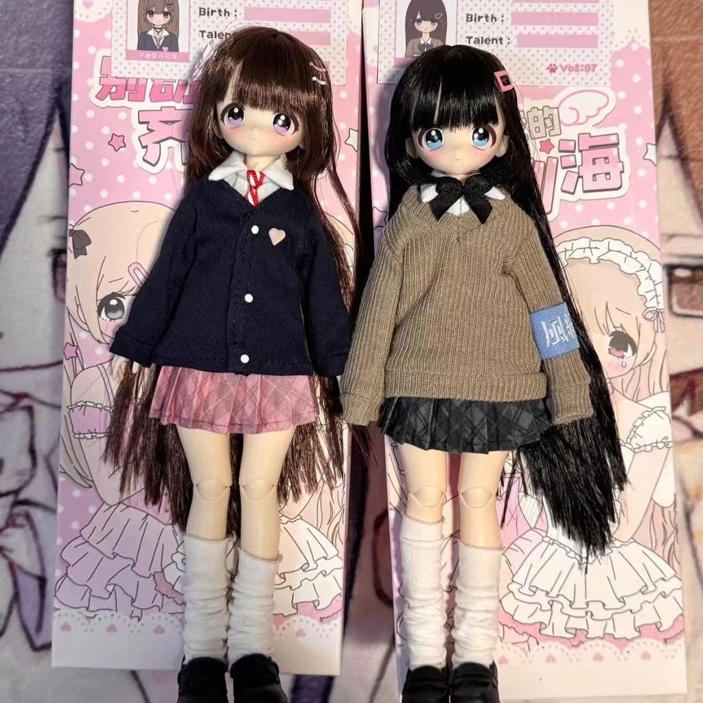 Don'T Touch My Bangs Series Smart Doll 1/6 Bjd Blind Box Ball Jointed Doll Mystery Box With Hair Figures Model Toy Diy Pose