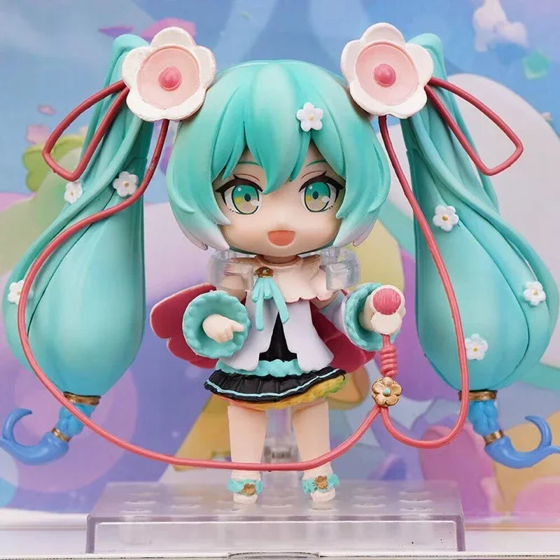 10cm #1939 Hatsune Miku Anime Figure 15th Anniversary Strawberry Miku Action Figure #1940 PVC Collection Model Doll Toys Gift