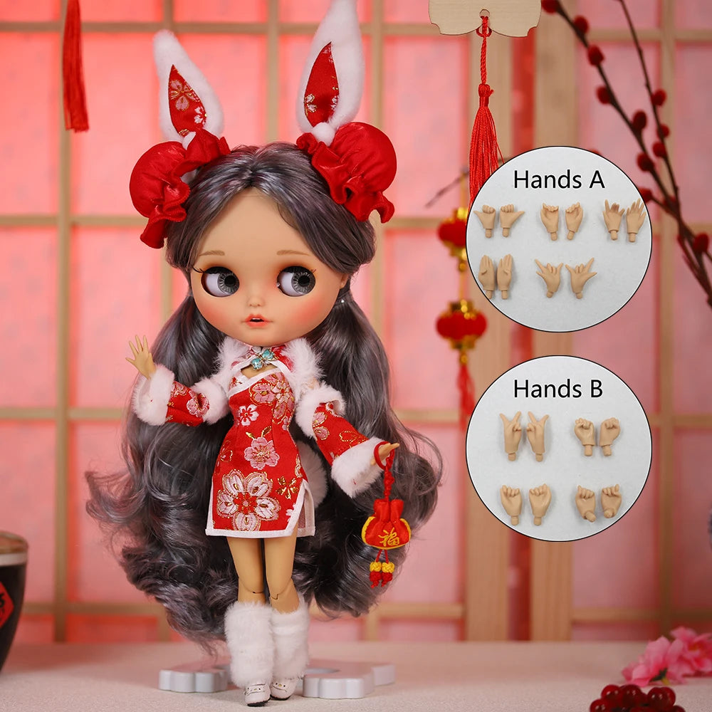 ICY DBS blyth doll 1/6 BJD Joint body Tan skin Matte Face 30cm on sale special price toy gift Anime Girl SD