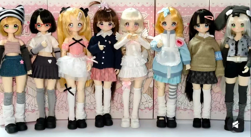 Don'T Touch My Bangs Series Smart Doll 1/6 Bjd Blind Box Ball Jointed Doll Mystery Box With Hair Figures Model Toy Diy Pose
